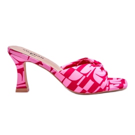 Fashionable High Heels In Pink Floria Print
