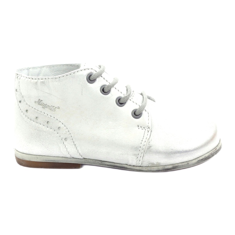 Leather leather boots tied silver shiny hugotti