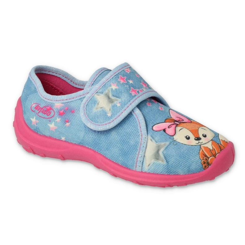 Befado children's slippers with Velcro 660X023 blue and pink