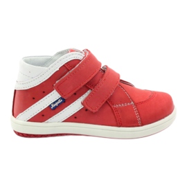 Hugotti leather shoes with red Velcro