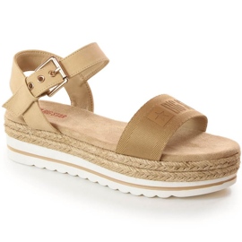 Platform espadrille sandals Big Star W INT1849 beige