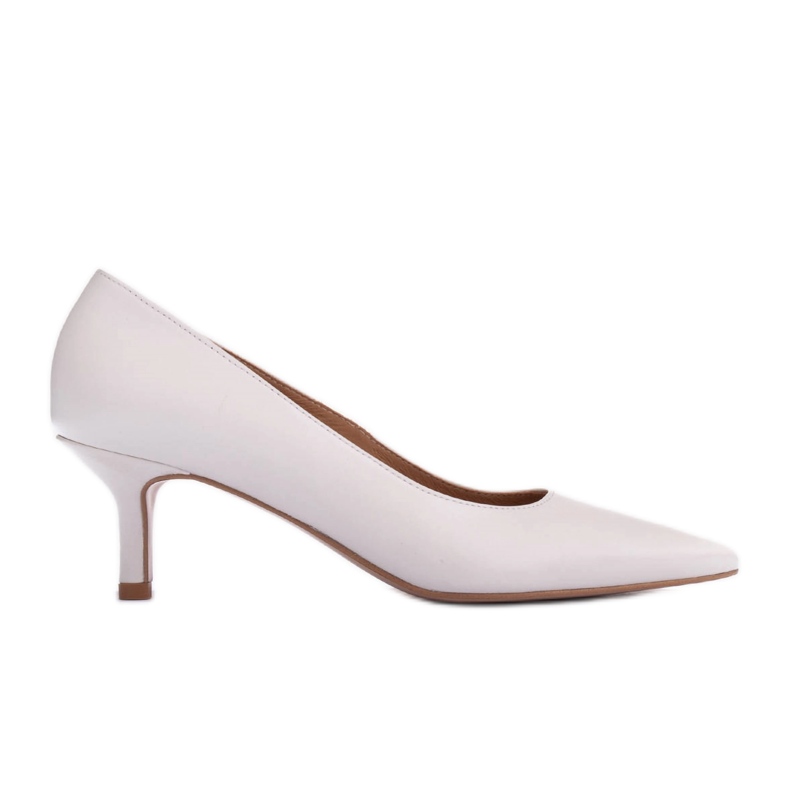 Marco Shoes Elegant stilettos with a lower heel white