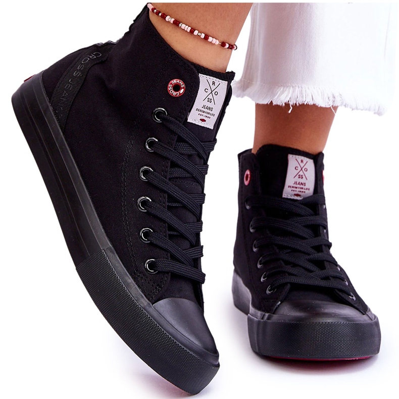 Women's Classic High Top Sneakers Cross Jeans LL2R4088C Black Women's Classic High Top Sneakers Cross Jeans LL2R4088C Black