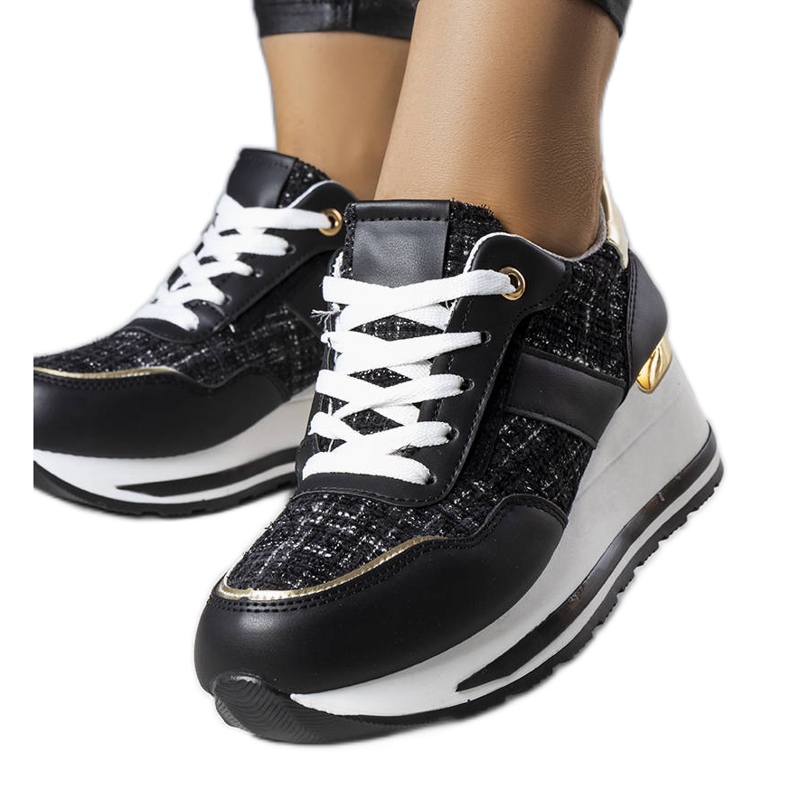 PA1 Black sneakers with decorative Krystal inserts
