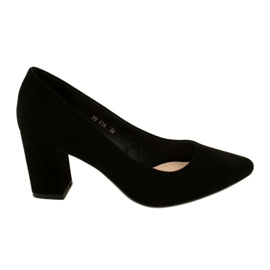 Sergio Leone Suede Heel Pumps PB414 Black Sergio Leone Suede Heel Pumps PB414 Black