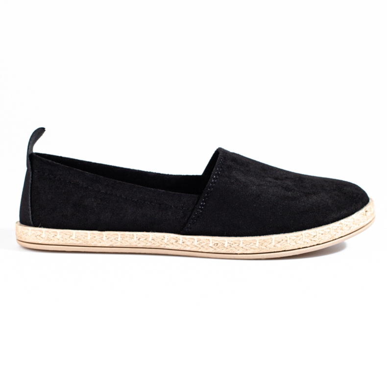 W. Potocki Women's black suede espadrilles Potocki