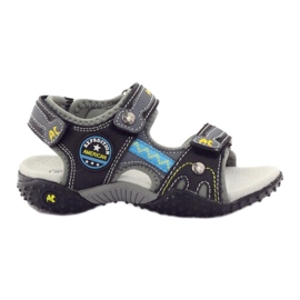 American Club Velcro sandals with an American 1618 leather insert ['yellow, 'gray', 'black'] grey