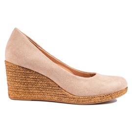 W. Potocki Women's beige wedge pumps from Potocki W. Potocki Women's beige wedge pumps from Potocki