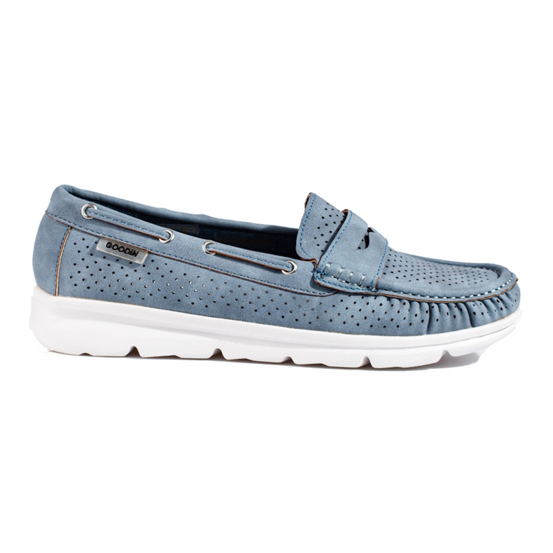 Openwork women's Shelovet blue loafers Openwork women's Shelovet blue loafers