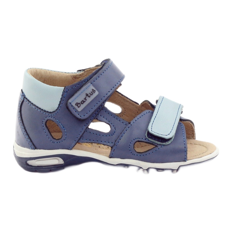 Bartuś leather sandals blue