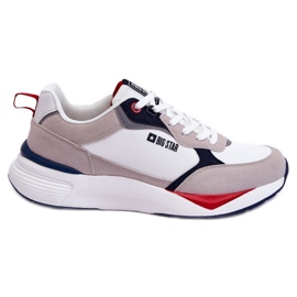 Men's Memory Foam Big Star Sports Shoes LL174235 White-Grey