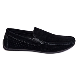 Men's Classic Suede Loafers Black Felixo