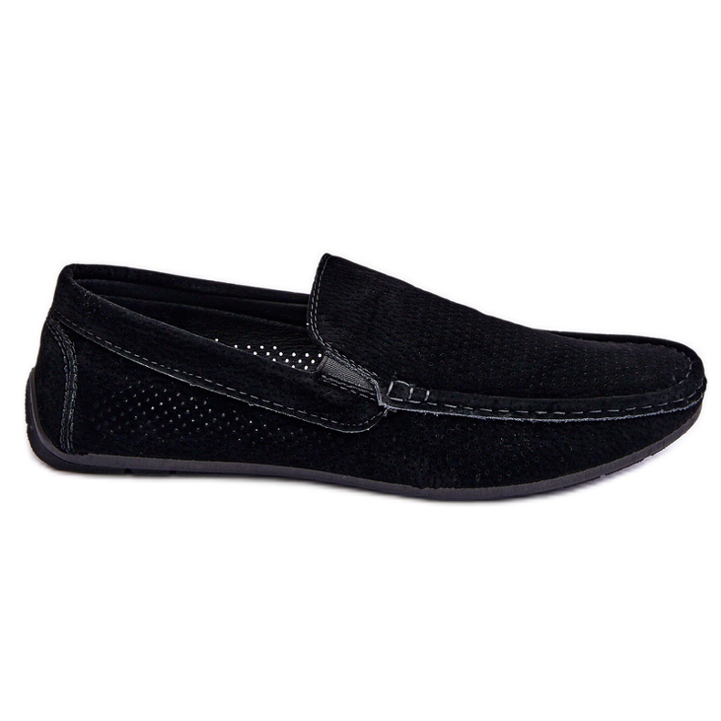 Men's Classic Suede Loafers Black Felixo