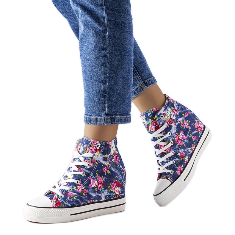 BM Navy blue wedge sneakers from Fouquet