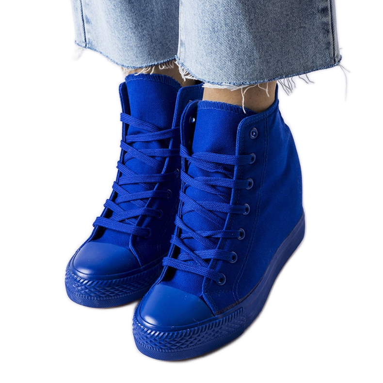 BM Blue wedge sneakers from Groussay