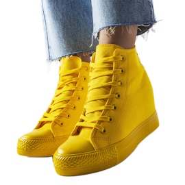 BM Yellow wedge sneakers from Groussay BM Yellow wedge sneakers from Groussay