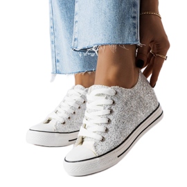 Silver low wedge sneakers from Garceau Silver low wedge sneakers from Garceau