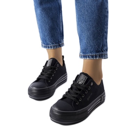 Black platform sneakers from Big Star LL274184
