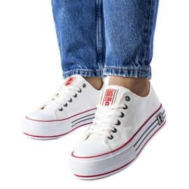 White sneakers on the platform Big Star LL274180
