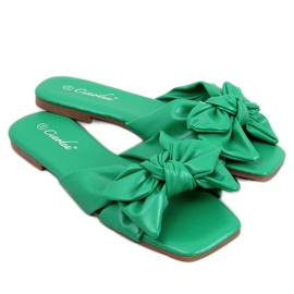 BM Minnen Green bow slippers