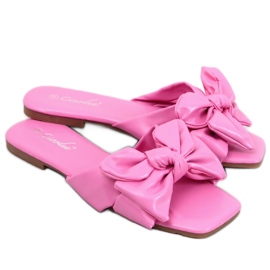 BM Minnen Pink bow slippers
