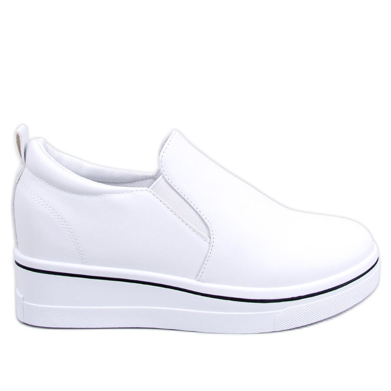 BM Naito White wedge slip on sneakers