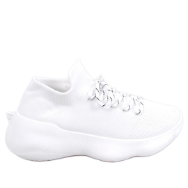Callens Bianco sock sneakers white