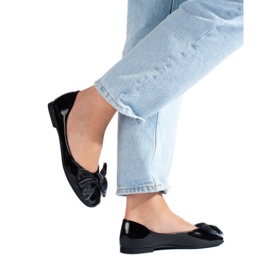 Shelovet black lacquered ballerinas with a bow Shelovet black lacquered ballerinas with a bow