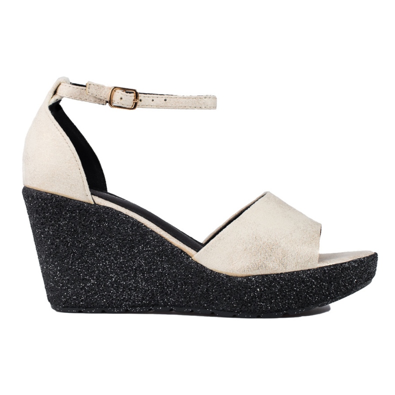 Women's Shelovet beige high wedge sandals Women's Shelovet beige high wedge sandals