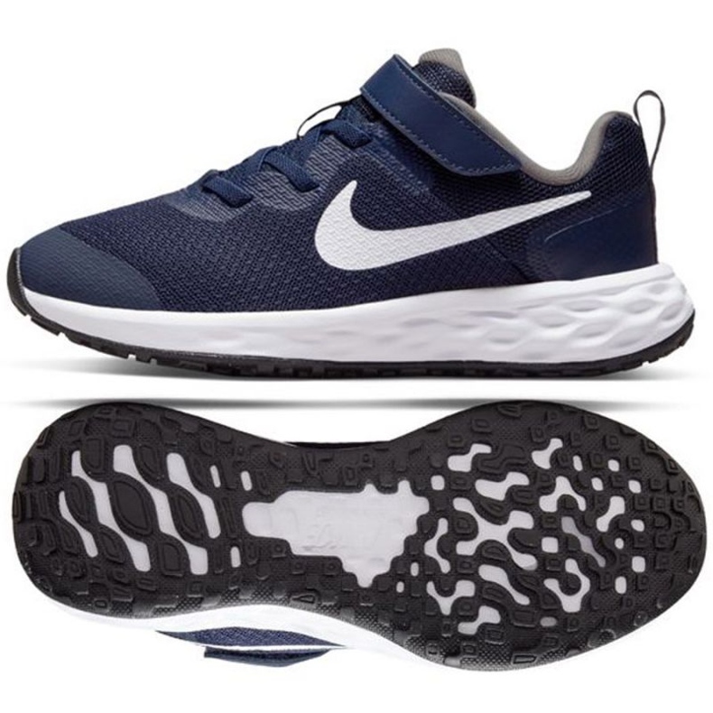 Nike Revolution 6 Jr. DD1095-400 shoes white navy blue
