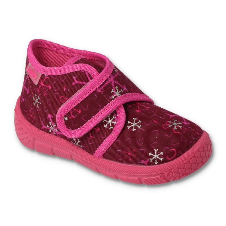 Befado children's slippers with velcro538P106 pink