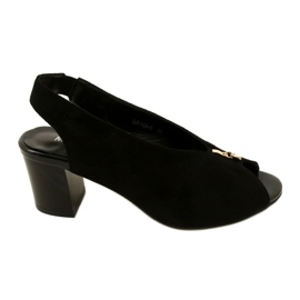 Women's sandals on the Daszyński post SA169-6 Black Women's sandals on the Daszyński post SA169-6 Black