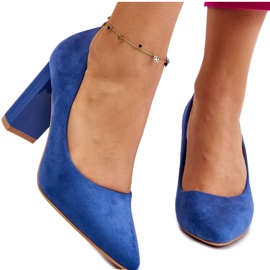 PS1 Blue Estellia Suede High Heel Pumps