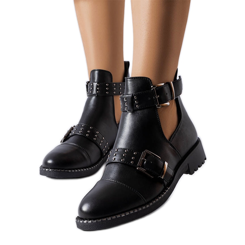 Black cut-out boots from Blondlot