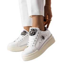 PA1 White sneakers with a low wedge from Cuillerier PA1 White sneakers with a low wedge from Cuillerier