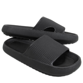 BM Yang Black cushion slippers