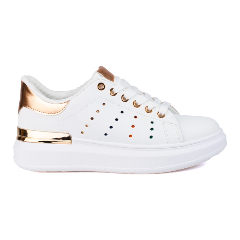 White sneakers with thick soles from Shelovet