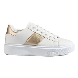 White women's sneakers on the Shelovet platform