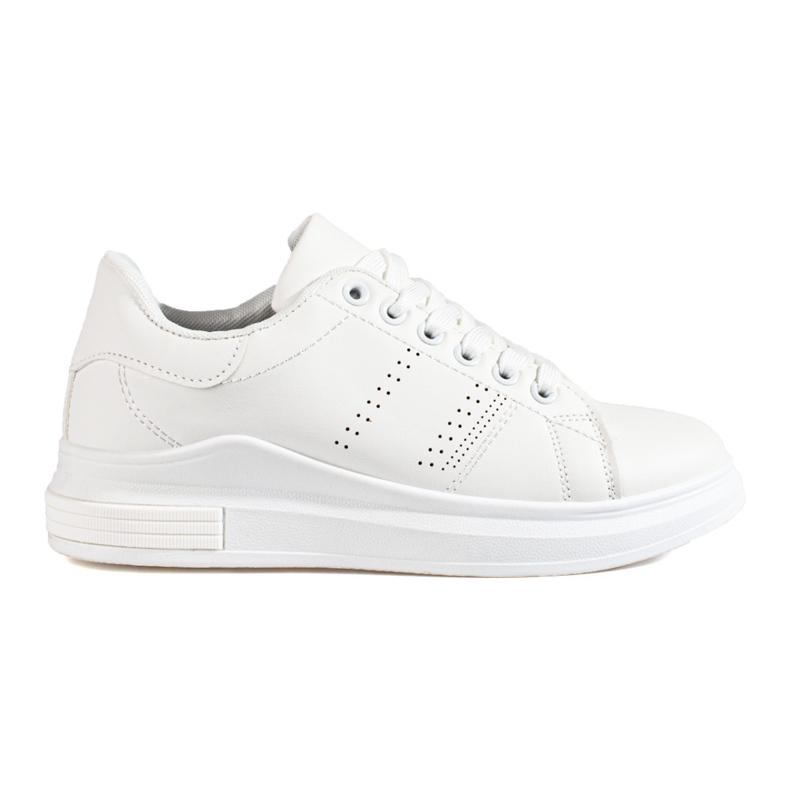 White sports shoes sneakers on the Shelovet platform