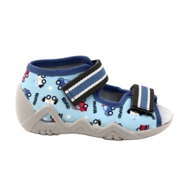 Befado children's slippers with Velcro, blue 350P036