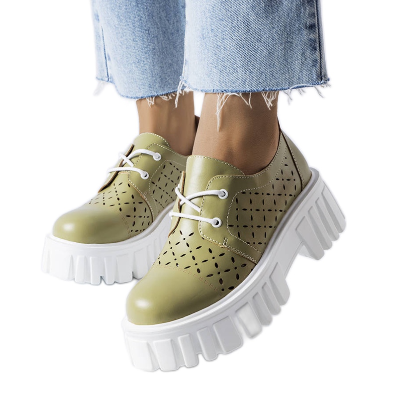 Green openwork massive shoes from Camus