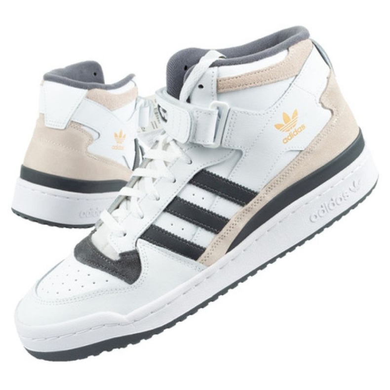 Adidas Forum Mid M GW4371 sports shoes white Adidas Forum Mid M GW4371 sports shoes white