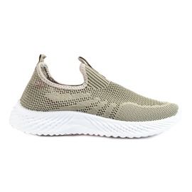 Shelovet women's openwork sports shoes green