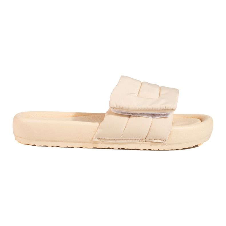 Beige women's Velcro slippers from Shelovet