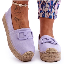 Women's Classic Platform Espadrilles Purple Maurine