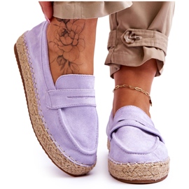 FI1 Women's Suede Espadrilles Purple Keyla