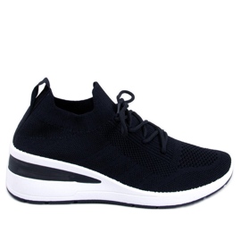 PA1 Croft Black hidden wedge trainers