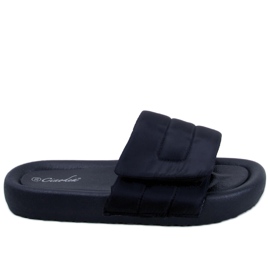 PA1 Cueto Black nylon slippers