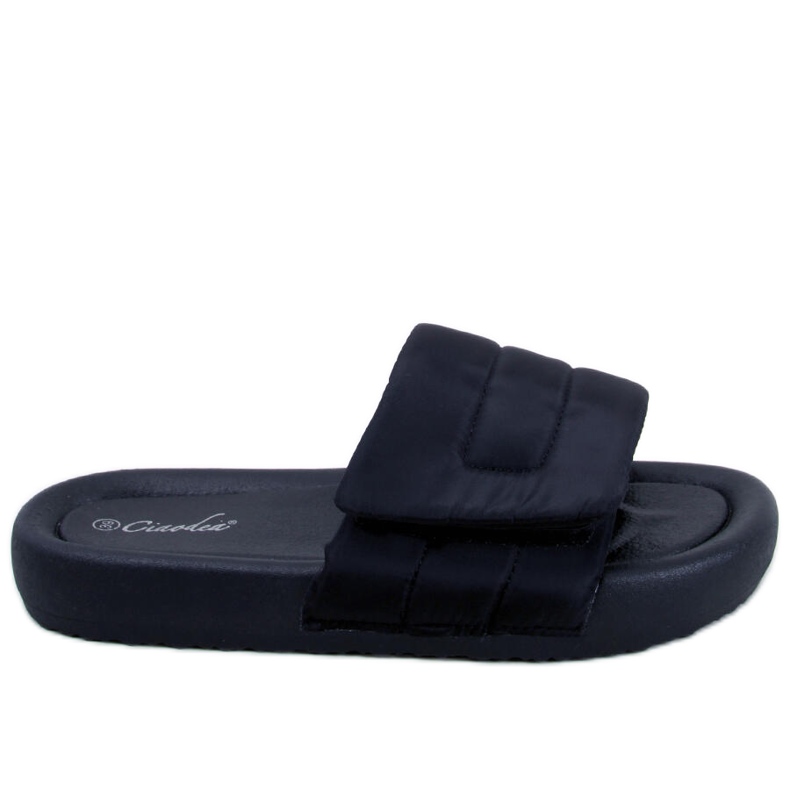 PA1 Cueto Black nylon slippers