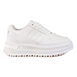 Women's sports shoes Shelovet thick sole sneakers white Women's sports shoes Shelovet thick sole sneakers white